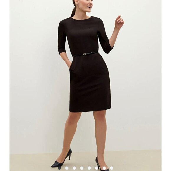 MM Lafleur Etsuko Wonder Tech dress in black, Size 8 06 - Picture 1 of 11